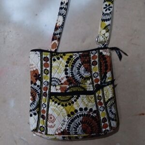 Vera Bradley Brown and Yellow Crossbody Bag